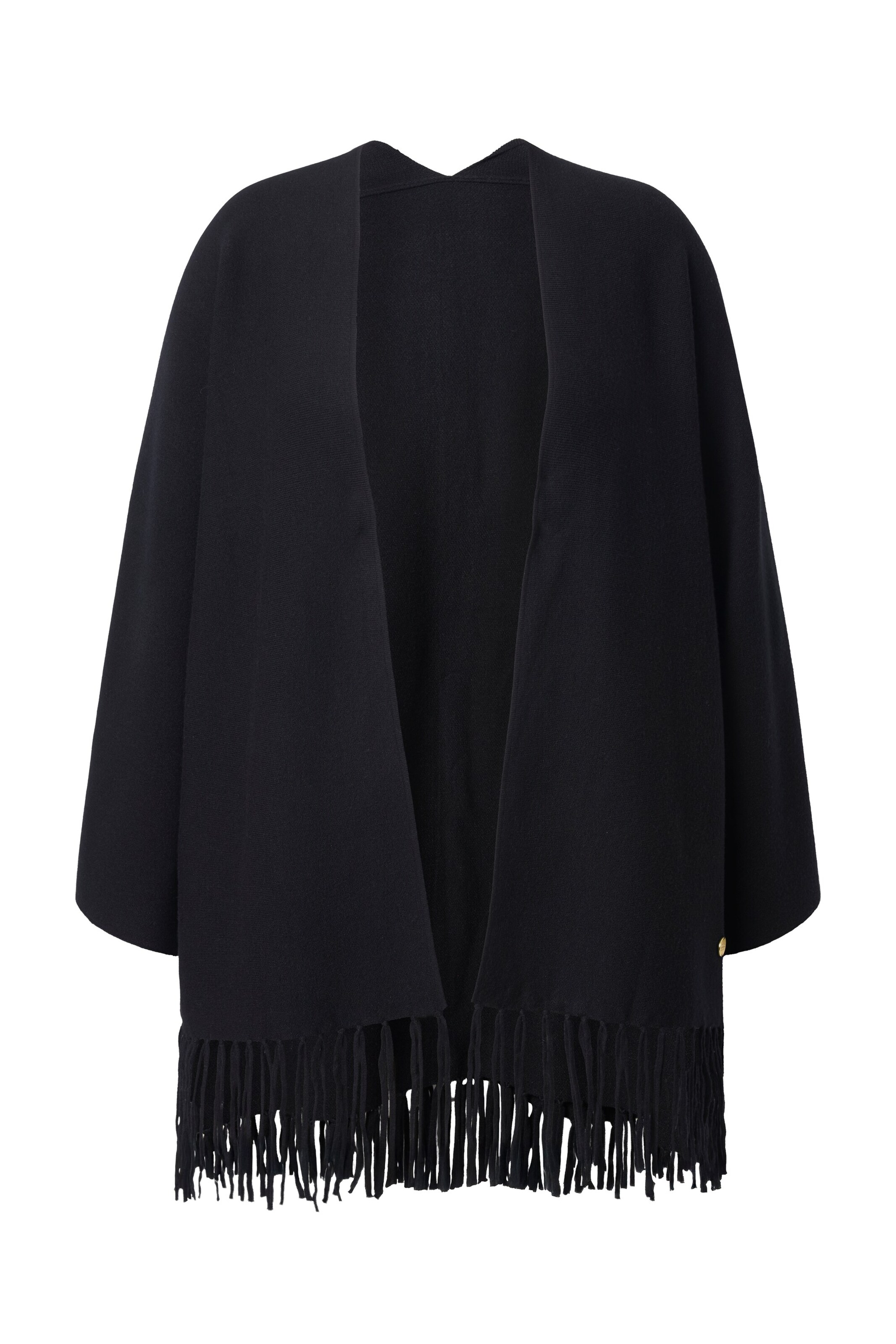 Ulla Popken Gebreid vest in Zwart: voorkant