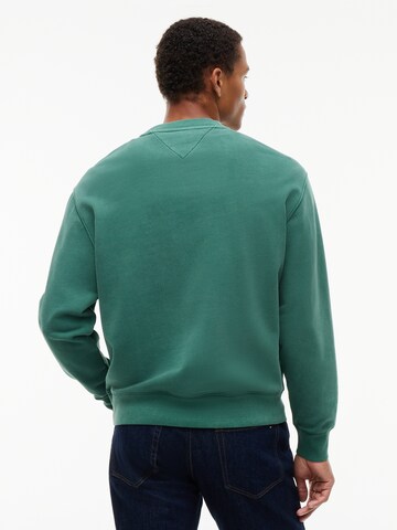 Tommy JeansSweater majica 'Varsity Crest' - zelena boja