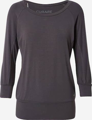 CURARE Yogawear Performance Shirt 'Flow' in Grey: front