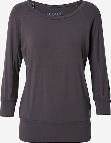 CURARE Yogawear Functioneel shirt 'Flow' in Grijs: voorkant