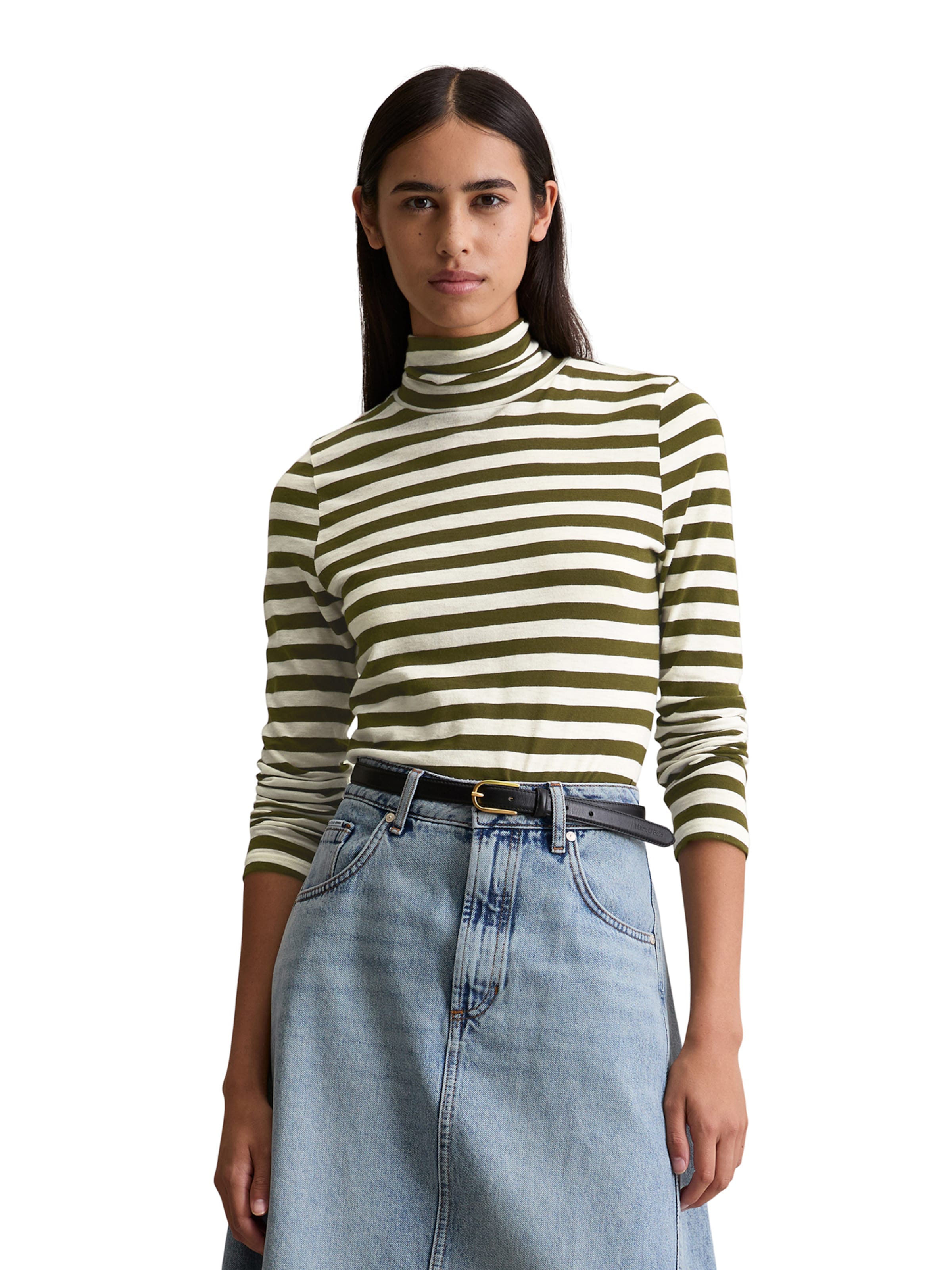 Tricou de la Marc O'Polo DENIM pe verde: față