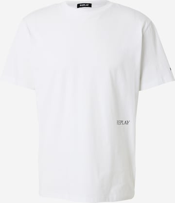 T-Shirt REPLAY en blanc : devant