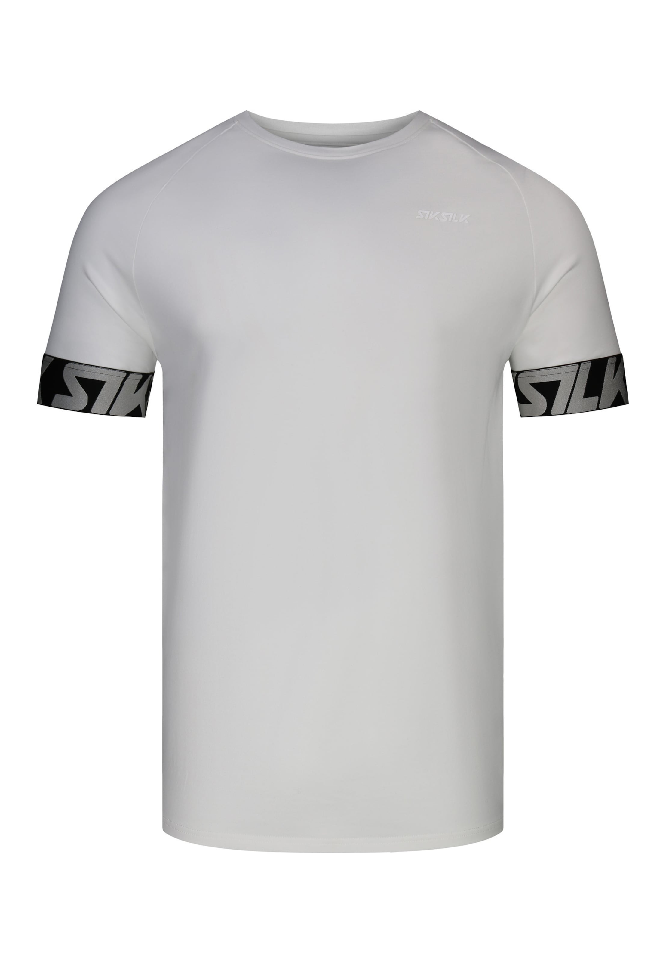 SikSilk Koszulka 'Tech' w kolorze biały: przód