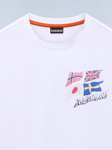 T-Shirt 'Mahsa' NAPAPIJRI en blanc