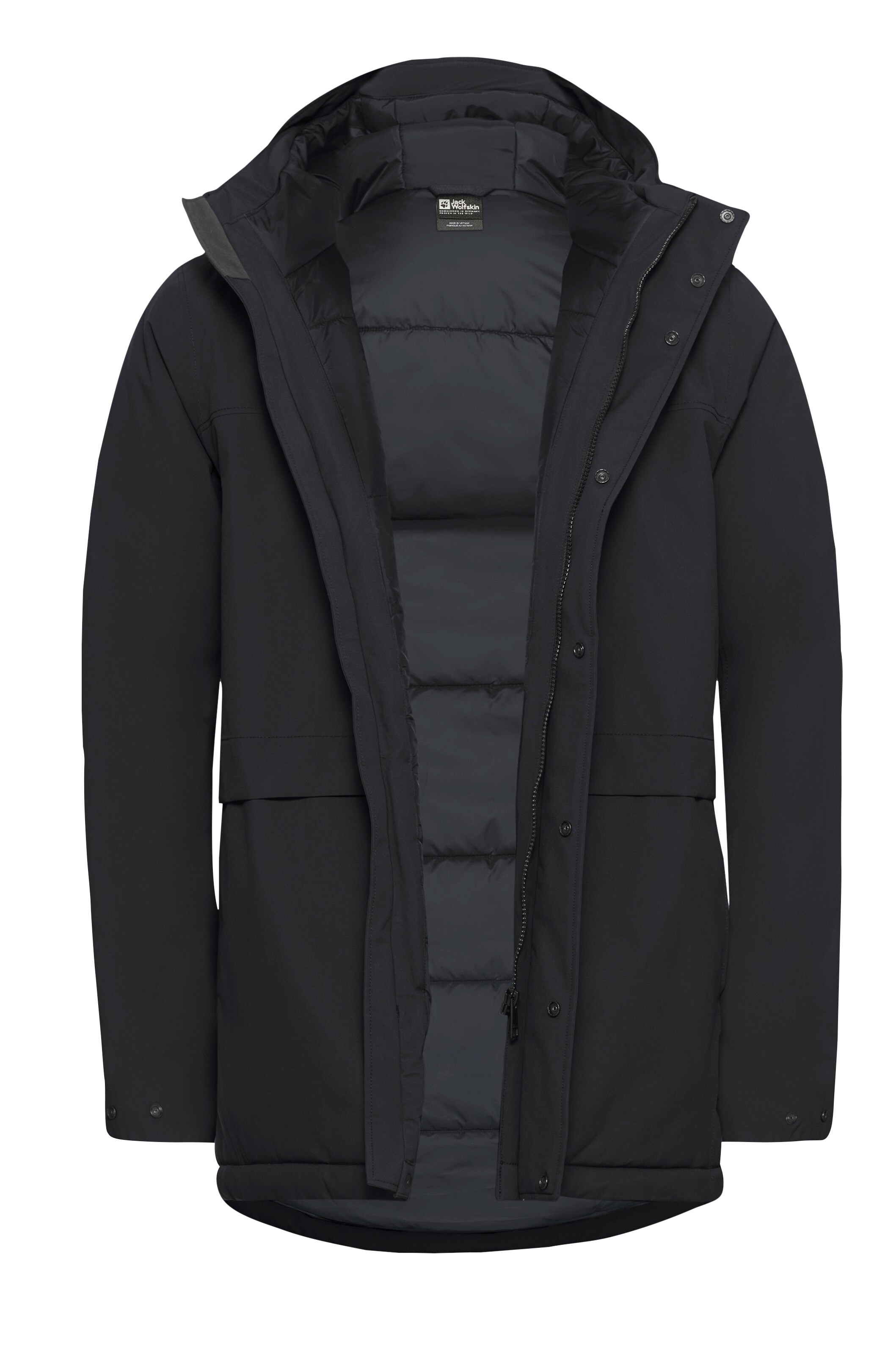 JACK WOLFSKIN Winter Parka in Black