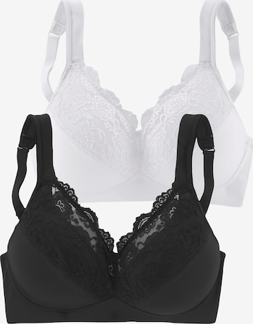 PETITE FLEUR T-shirt Bra in Black: front