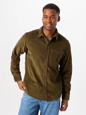 !Solid Regular fit Button Up Shirt 'Dahy' in Green: front