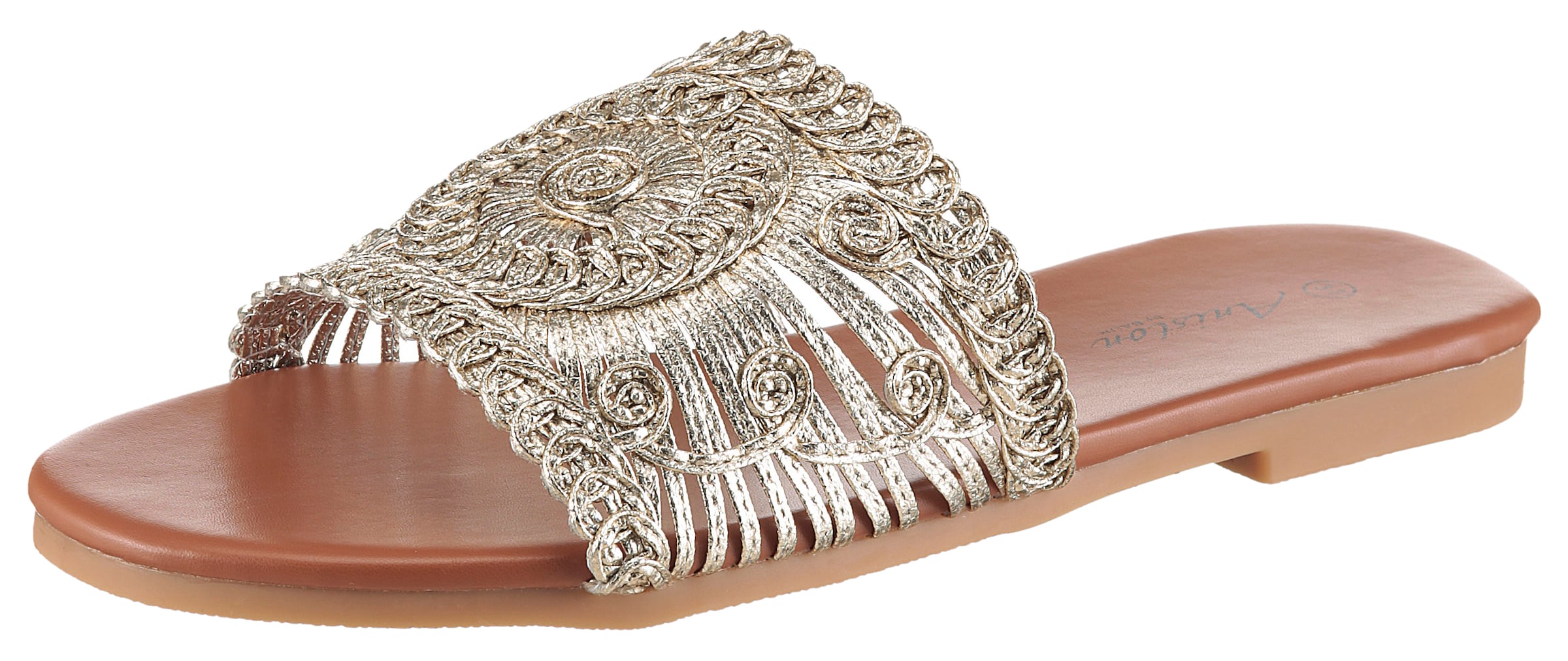Aniston Pantolette in Gold: Vorderseite