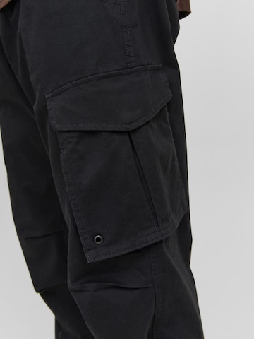 JACK & JONES Tapered Cargohose 'Kane Noah' in Schwarz