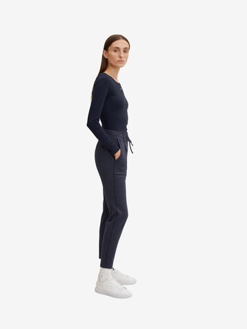 Coupe slim Pantalon TOM TAILOR en bleu