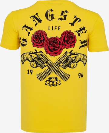CIPO & BAXX T-Shirt TOUGH RIDER mit grafischem Print in Gelb
