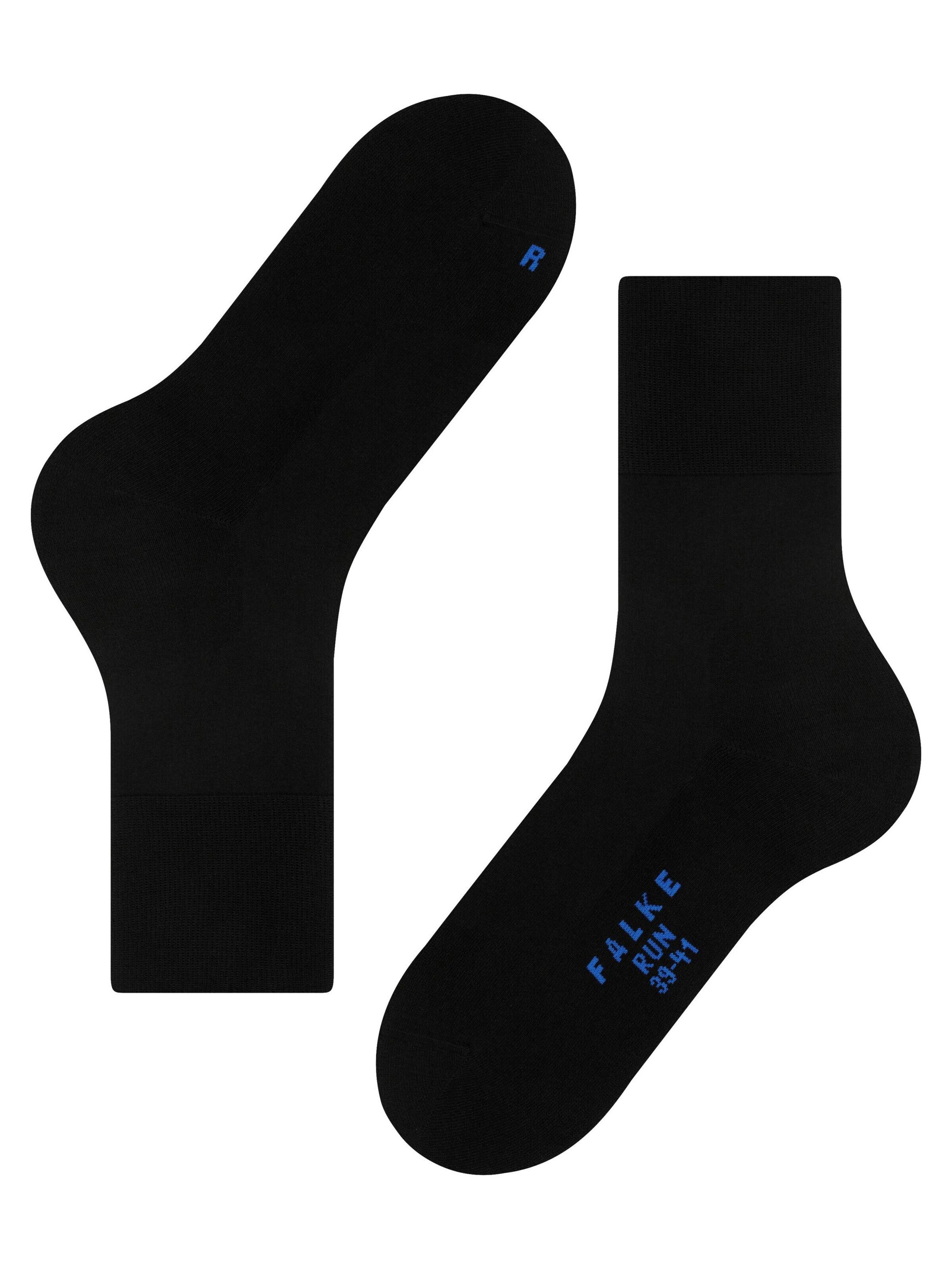 FALKE Socken 'Run'‌‌‌‌‌‌‌‌‌‌ in Schwarz
