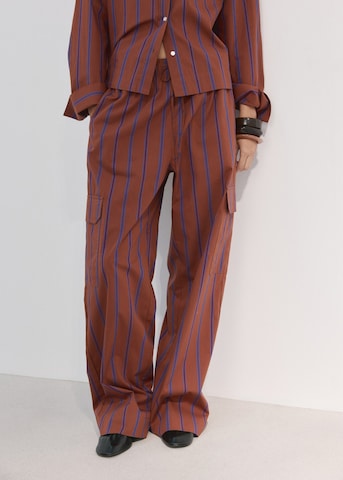 MANGO Wide leg Cargo Pants 'Mara' in Pink: front