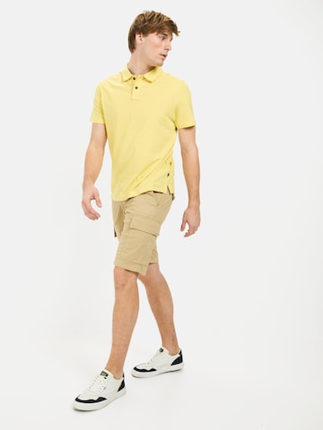 CAMEL ACTIVE Kurzarm Poloshirt aus Organic Cotton in Gelb