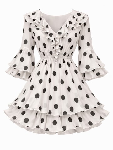 Elena Athanasiadou Cocktailjurk 'Dress Polka Grace' in Wit: voorkant