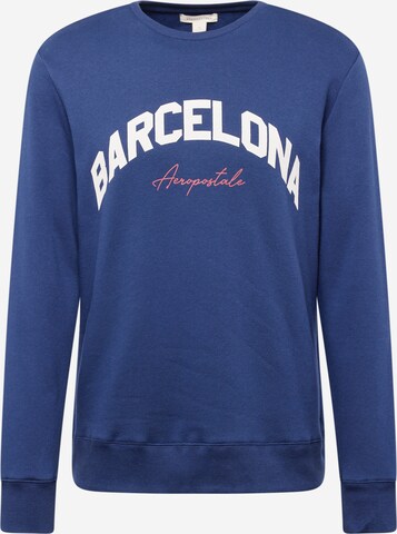 Sweat-shirt 'BARCELONA' AÉROPOSTALE en bleu : devant