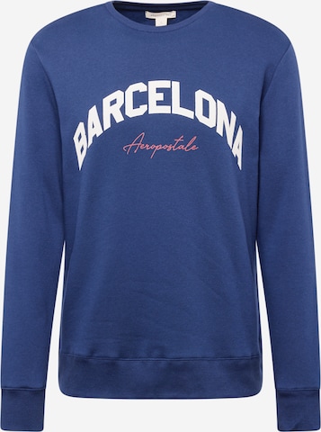 Sweat-shirt 'BARCELONA' AÉROPOSTALE en bleu : devant