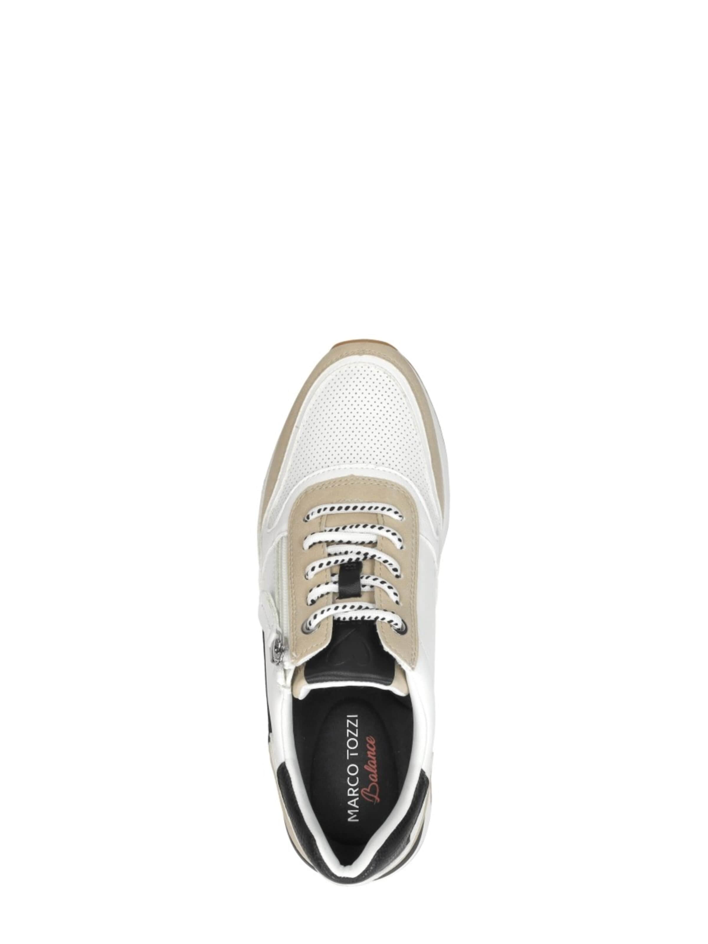 MARCO TOZZI Sportieve veterschoen 'Sneakers Laag' in Beige