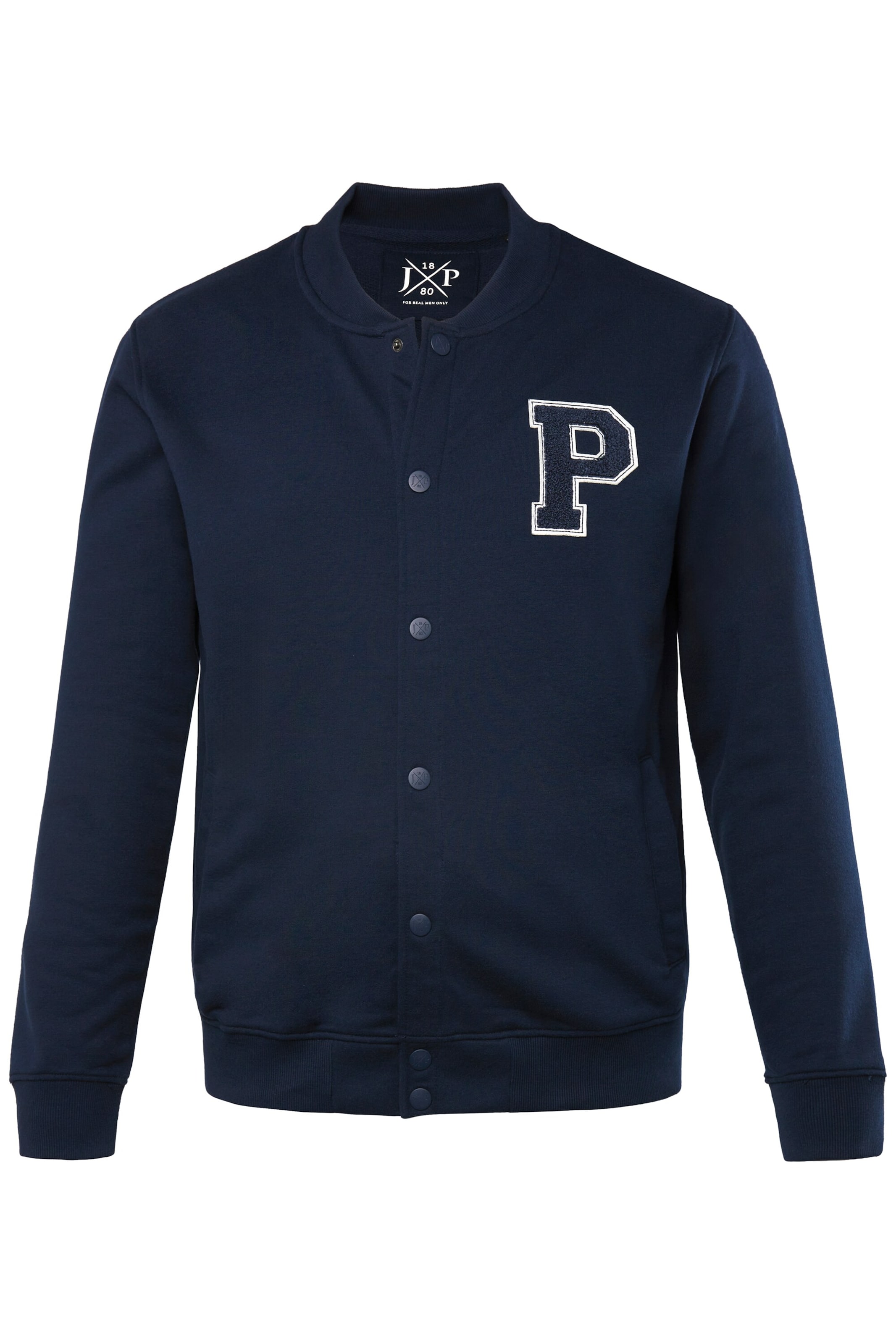 JP1880 Sweatvest in Blauw: voorkant