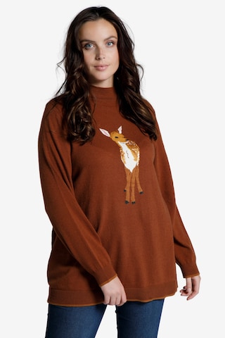 Ulla Popken Sweater in Brown: front