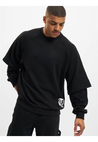 Thug Life Sweatshirt 'Time Machine' in Black: front