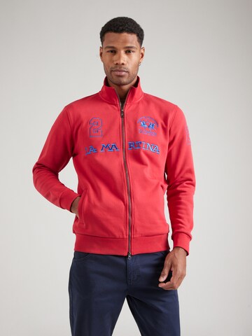 La Martina Sweatjacke 'Urbanus' in Rot: Vorderseite