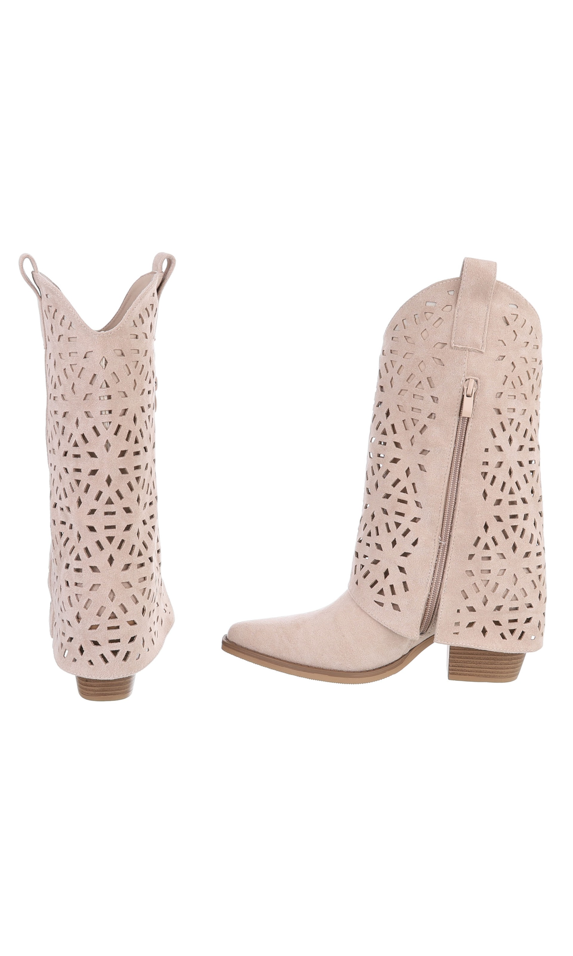 Ital-Design Cowboystiefel in Beige