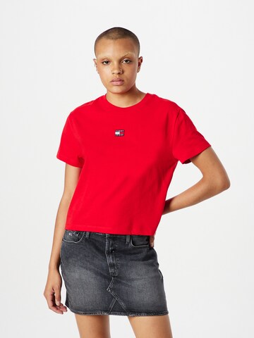 Tommy Jeans Shirts 'Classic' i rød: forside