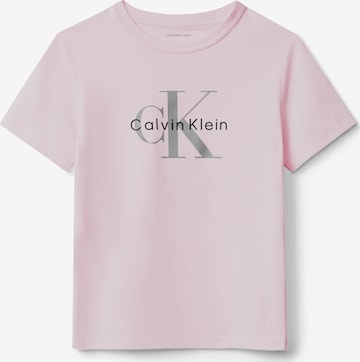 T-Shirt Calvin Klein Jeans en rose : devant