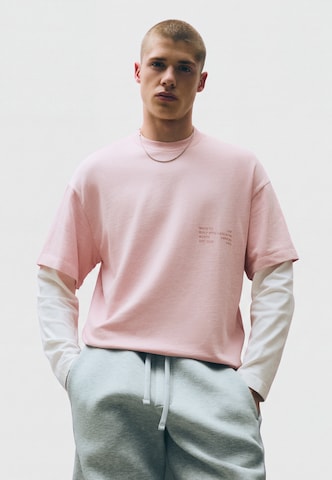 Bershka Póló - rózsaszín: elől