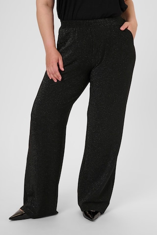 Loosefit Pantalon 'KCRiana' KAFFE CURVE en noir : devant