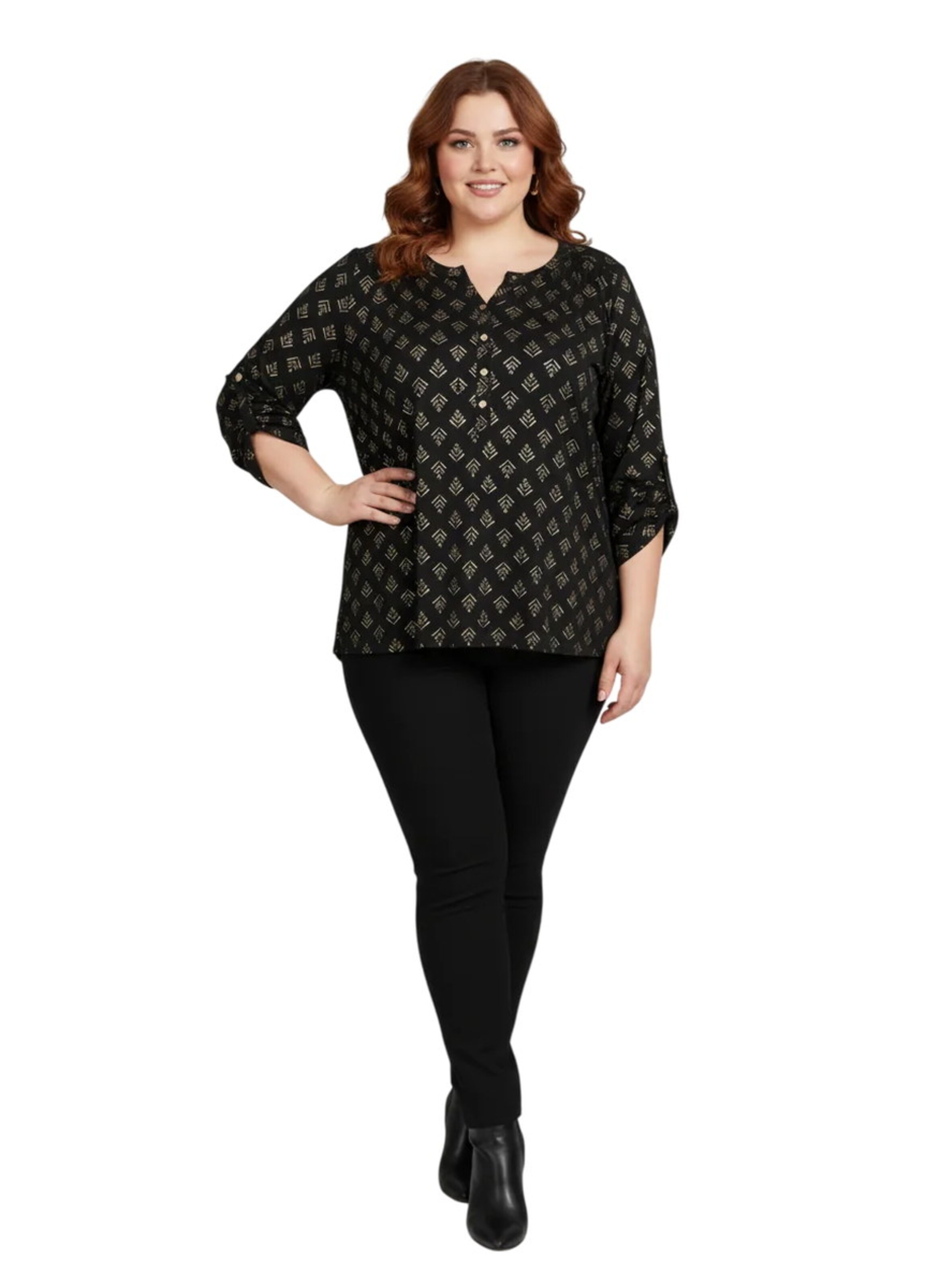Shape Of You Bluse in Schwarz
