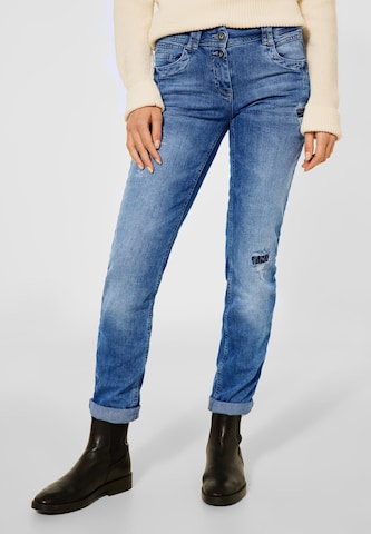 CECIL Slimfit Jeans in Blauw: voorkant