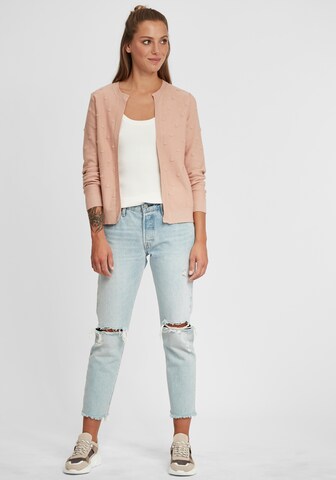 Oxmo Knit Cardigan 'Kalotta' in Pink