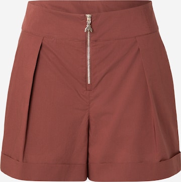 ruda PATRIZIA PEPE Standartinis Klostuotos kelnės: priekis