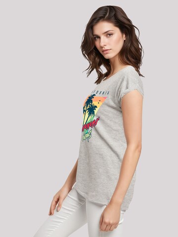 T-shirt 'California Palmen Retro' F4NT4STIC en gris