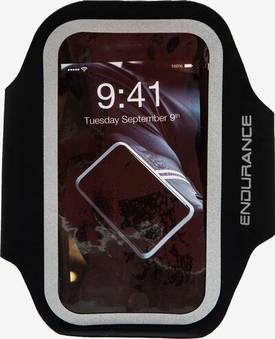 ENDURANCE Smartphone Armband 'Cave' in schwarz / silber / weiß, Produktansicht