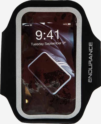 ENDURANCE Smartphone Armband 'Cave' in schwarz / silber / weiß, Produktansicht