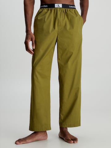 Calvin Klein Underwear Pyjamabroek in Groen: voorkant