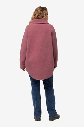 Sweat-shirt Ulla Popken en rose : devant