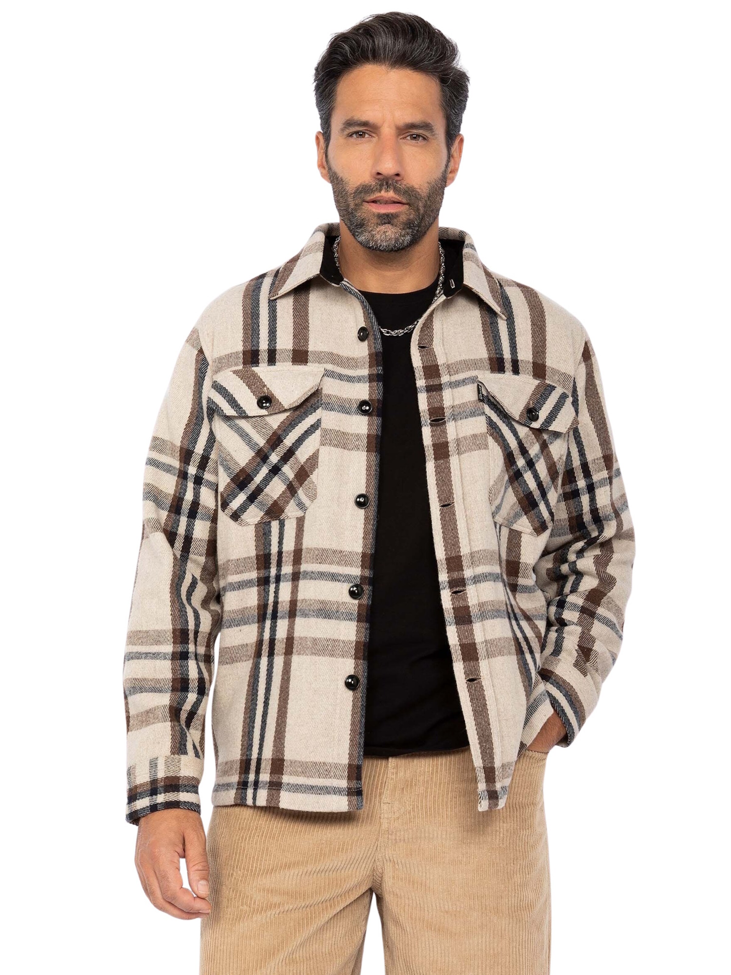 Veste mi-saison 'Carl4' Schott NYC en beige : devant