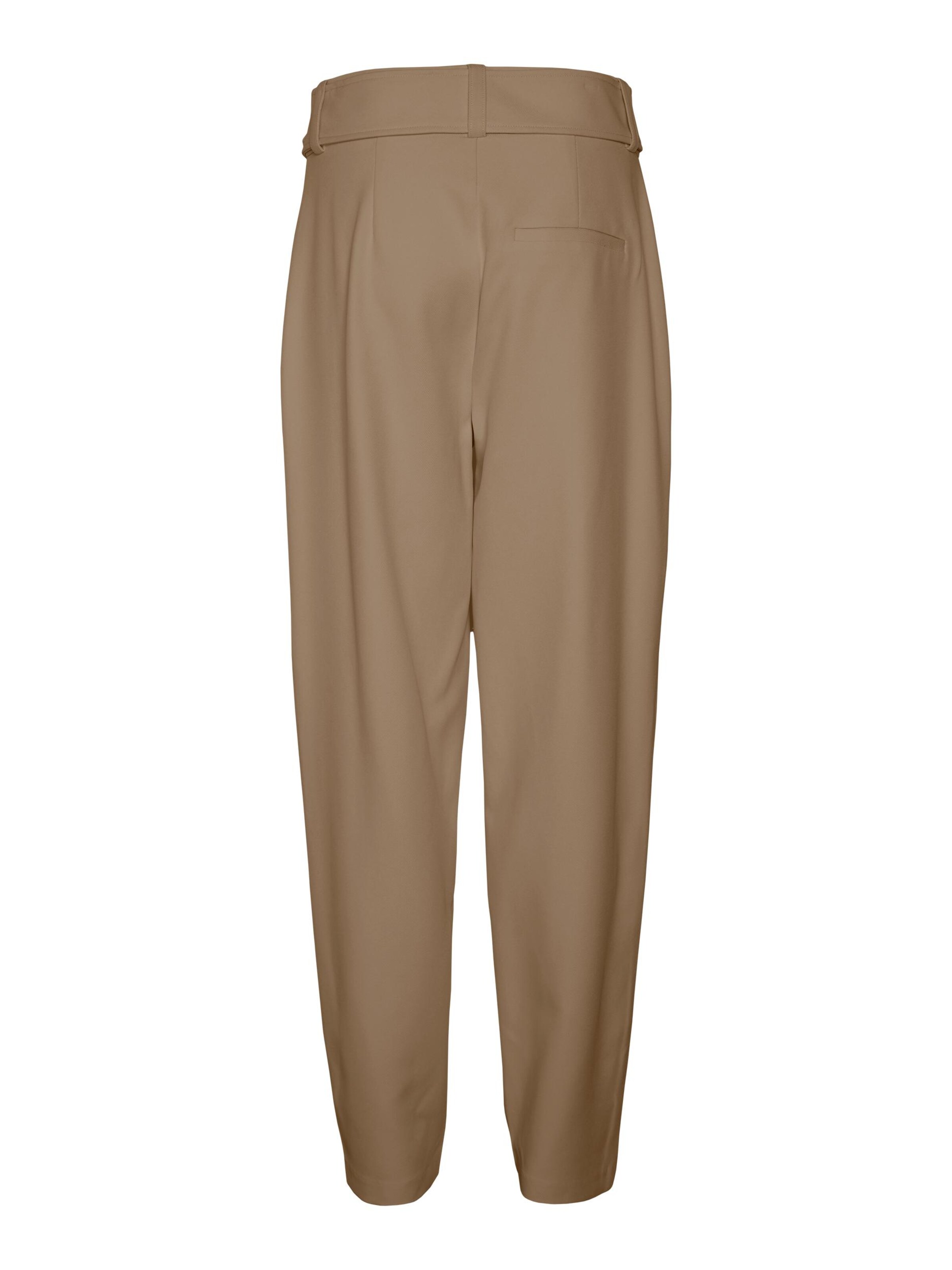 VERO MODA - Loosefit Calças com pregas 'Ulia' em castanho