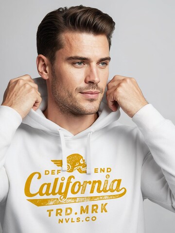Neverless Sweatshirt 'California Skull'‌‌‌‌‌‌‌‌‌‌ in Weiß