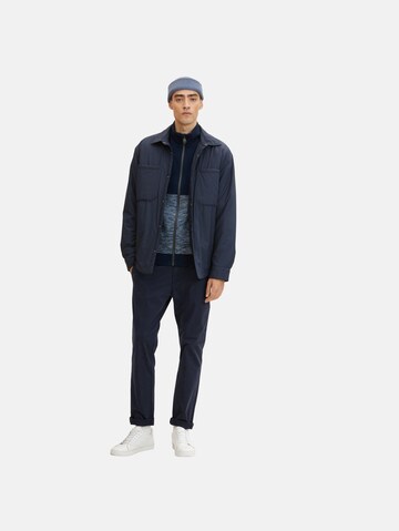 TOM TAILOR Zip-Up Hoodie in Blue