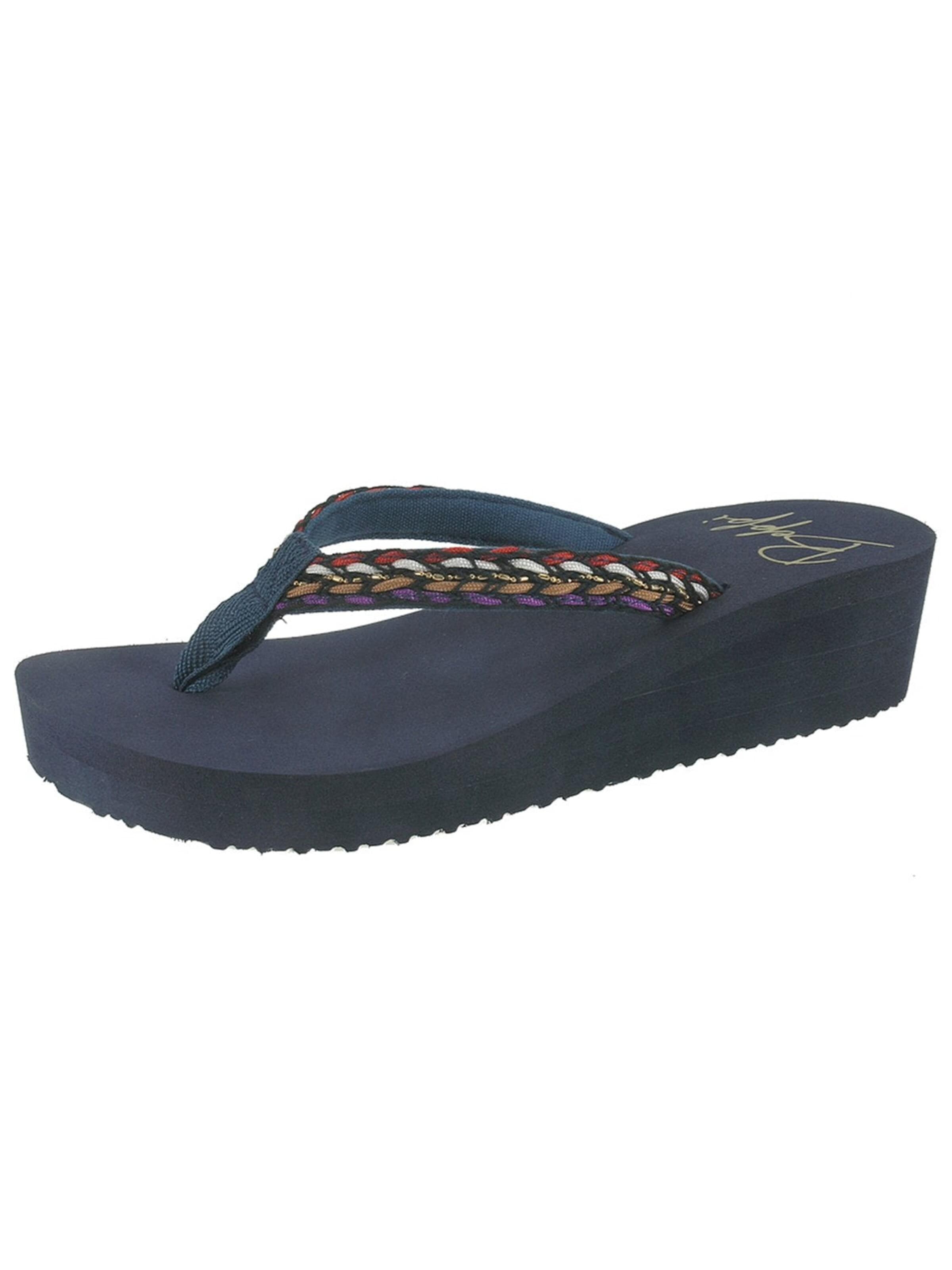 Beppi - Sandalias de dedo 'Wedge Slipper' en azul: frente
