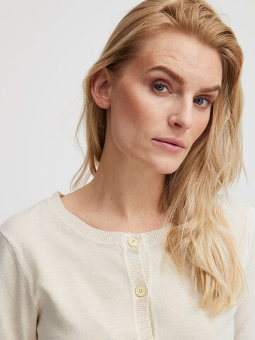 PULZ Jeans Gebreid vest ' Sara ' in Beige
