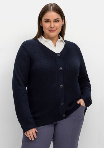 SHEEGO Knit Cardigan in Blue: front