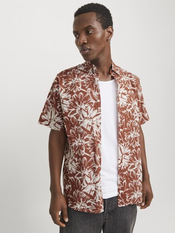 JACK & JONES Regular fit Overhemd in Bruin