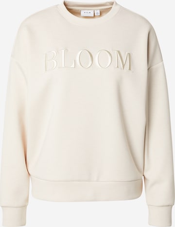 Sweat-shirt 'VIREFLECT' VILA en blanc : devant