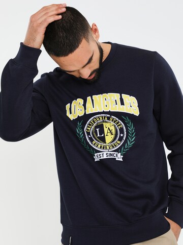 Sweat-shirt 'Crew Ocean' Threadbare en bleu